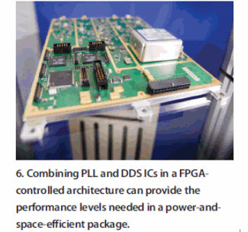在FPGA控制的架构中组合使用PLL和DDSIC能以高功效和高空间效率的封装提供所需的性能等级